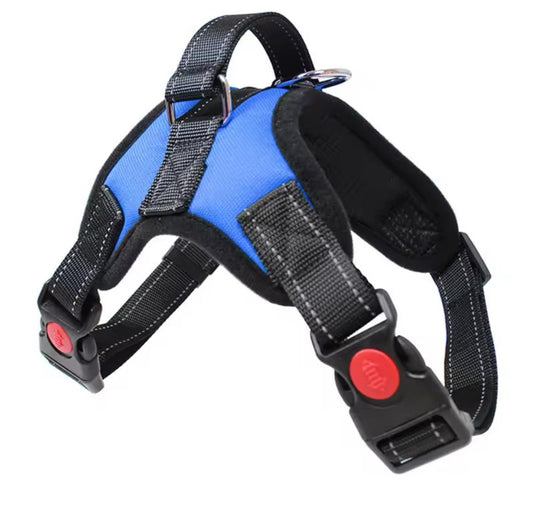 Adjustable Saddle Dog Harness L - Blue