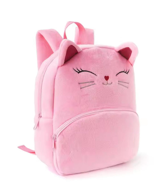 Kitten Plush Kids Backpack - Pink