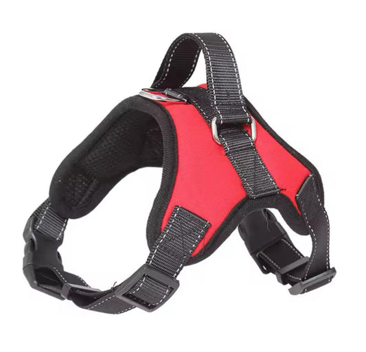 Adjustable Saddle Dog Harness XL -Red