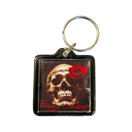 Vintage Look Skull Keyring